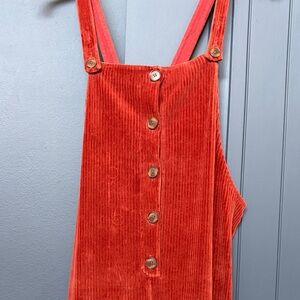 Texture & Thread by Madewell Rust Corduroy Jumpsuit Wide Leg